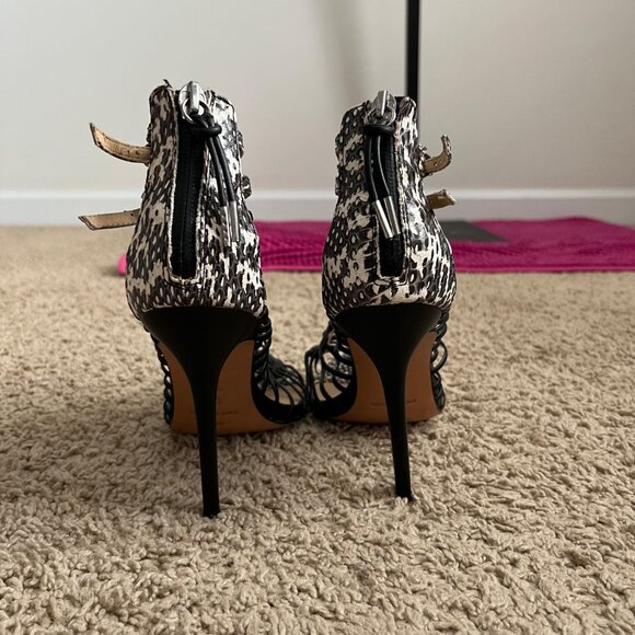 L.A.M.B. Gwen Stefani y2k Strappy Stiletto Heels Size 8 - Picture 4 of 7